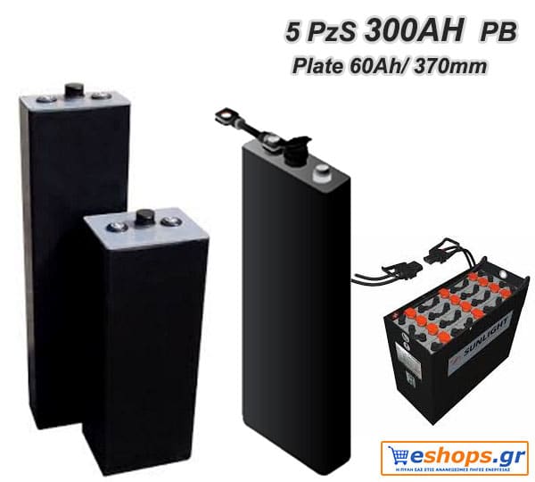 5 PZS 300AH 2V Μπαταρία SUNLIGHT βαθιάς εκφόρτισης