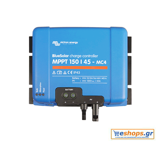 Victron BlueSolar MPPT 150/45-MC4 - 45A Ρυθμιστής Φόρτισης Φωτοβολταικών Victron BlueSolar MPPT 150/45-MC4