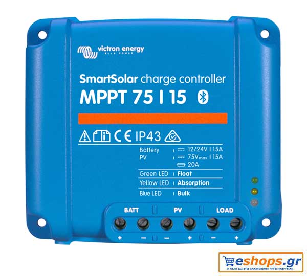 Victron SmartSolar MPPT 75/15 - 15A Ρυθμιστής Φόρτισης Φωτοβολταικών Victron SmartSolar MPPT 75/15 - 15A Ρυθμιστής Φόρτισης Φωτοβολταικών