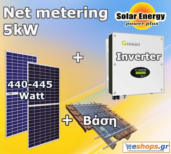 Νet-metering-Solar-Energy-5kw-ΔΕΗ Solar Energy Προσφορά Net metering 5kW φωτοβολταϊκού πακέτου για ενεργειακό συμψηφισμό και εξοικονόμηση σε λογαριασμούς της ΔΕΗ έως 1250 ευρώ ανά έτος.