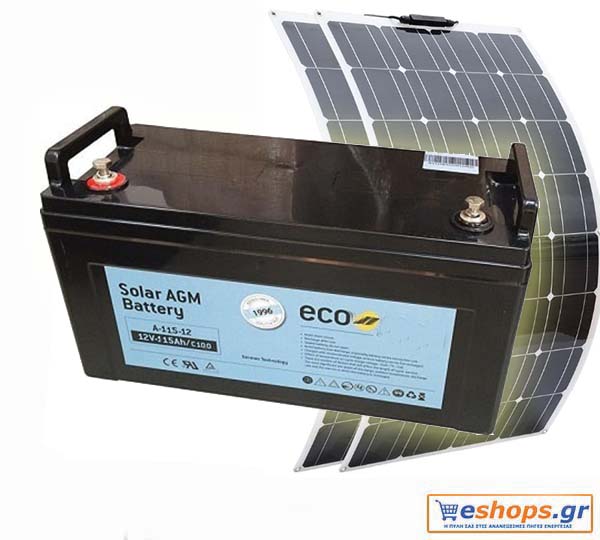 Μπαταρία βαθιάς εκφόρτισης ECO ECOAGM 115Ah, C-100/12V ecoagm-115-ah-agm-vrla- μπαταρίες για φωτοβολταικά