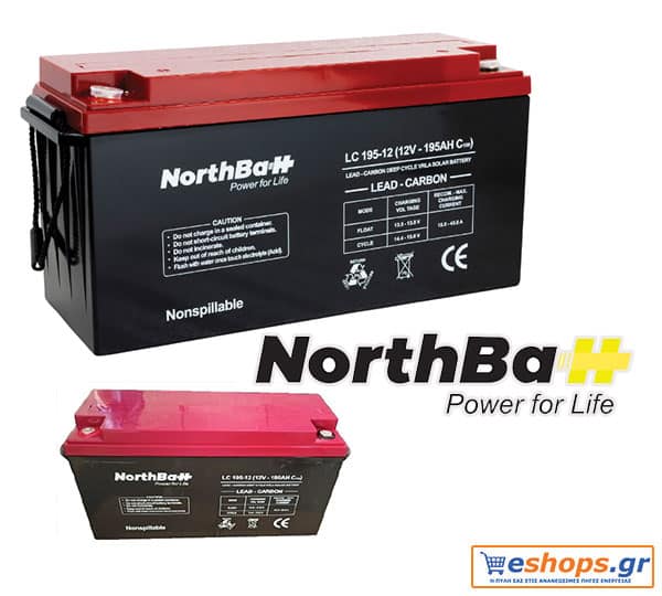 195AH Μπαταρία NORTHBATT Lead Carbon Solar Series VRLA LC 195-12V (C100:195Ah /12V) Deep Cycle 195AH Μπαταρία NORTHBATT Lead Carbon Solar Series VRLA LC 195-12V (C100:195Ah /12V) Deep Cycle