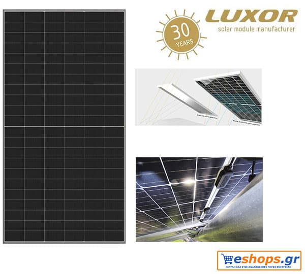 φωτοβολταϊκό 450-watt- LUXOR LX-450M/108 Bifacial N-Type TopCon MBB Glass-Glass (Mono)