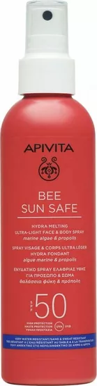 Apivita Bee Sun Safe Hydra Melting Face Body Spray SPF50 200ml