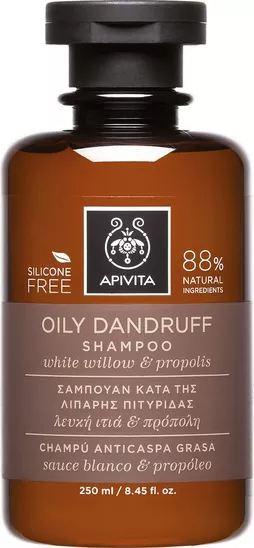 Apivita Oily Dandruff Shampoo Λευκή Ιτιά &amp<semi> Πρόπολη 250ml