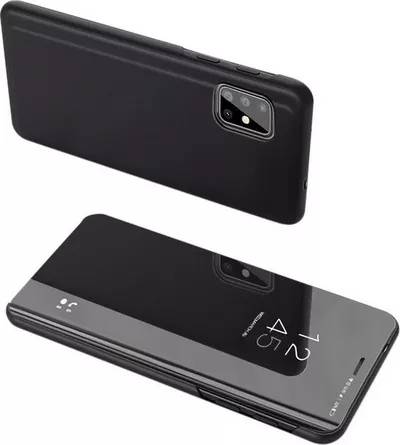 Powertech Clear View Book Black (Galaxy A71 5G)