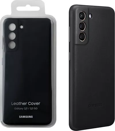 Samsung Leather Cover Black (Galaxy S21 Ultra 5G)