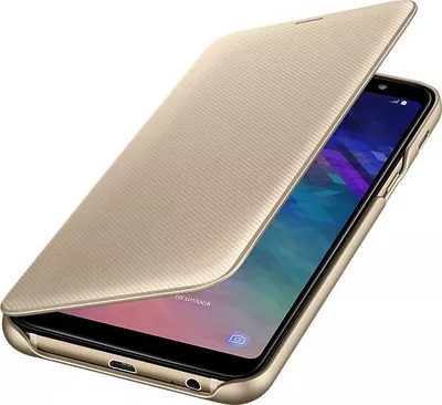 Samsung Wallet Cover Gold (Galaxy A6+ 2018)