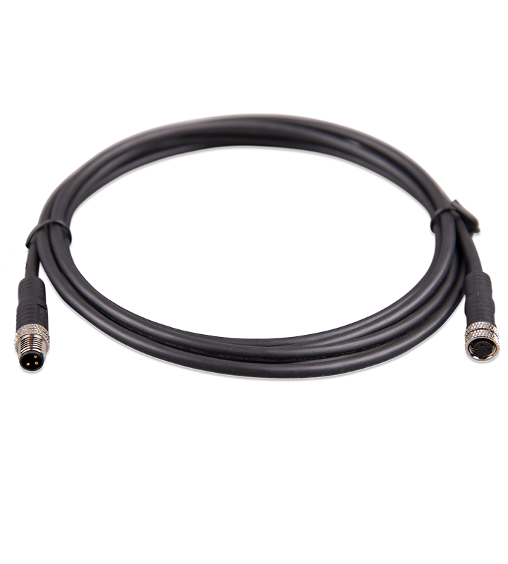 M8 circular connector Male/Female 3 pole cable 2m 