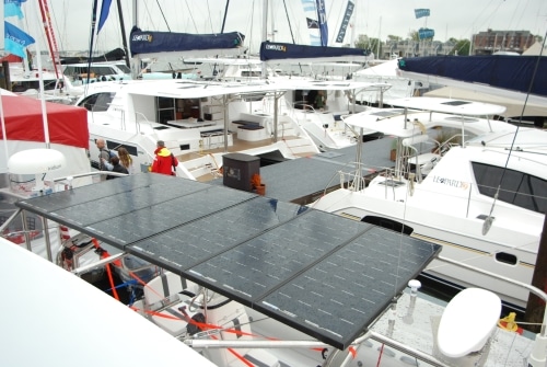 Small photovoltaic panels for boats, caravans
