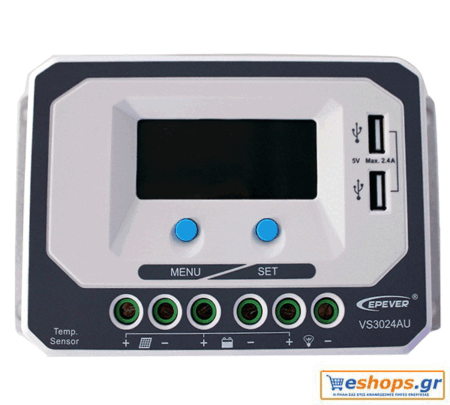 VS3024AU PWM ΡΥΘΜΙΣΤΗΣ ΦΟΡΤΙΣΗΣ EPSOLAR 30Α 12/24V
