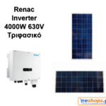 RENAC R3-4000-DT-inverter-δικτύου για φωτοβολταϊκά, net metering, φωτοβολταϊκά σε στέγη, οικιακά