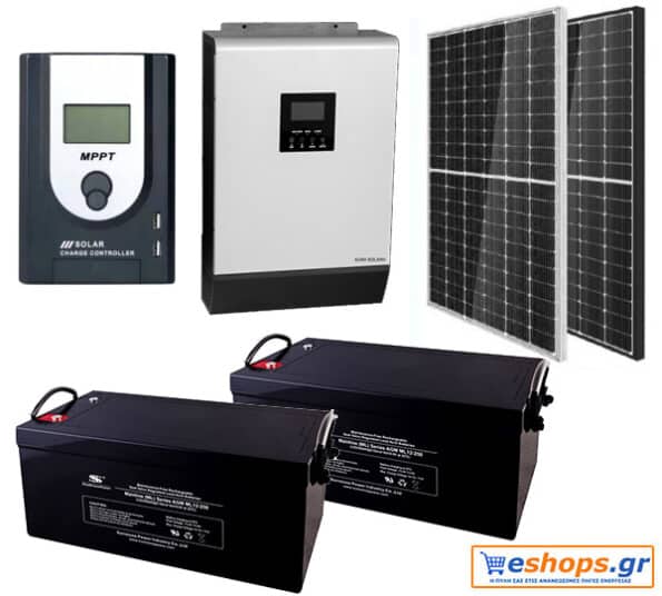 Economical standalone Photovoltaic for Refrigerator, Washing Machine (900 watts), TV-6000Wh