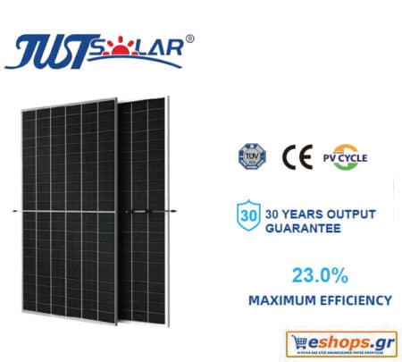 700 watt Φωτοβολταϊκό πάνελ Just Solar JST-FCMH-(700)W-HD Κατάλληλο για net billing,  net-metering, οικιακά φωτοβολταικά,  πάρκα και φωτοβολταικοί σταθμοί, αυτόνομα υβριδικά συστήματα.