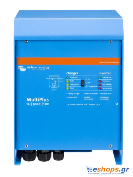 Victron MultiPlus 12/3000/120-16 Inverter Καθαρού Ημιτόνου για Φωτοβολταϊκά Υβριδικοί Inverters Αυτόνομων (Off-Grid) φωτοβολταϊκα αυτόνομα eshops.gr
