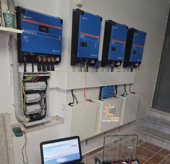 Εγκατάσταση Victron και μπαταριών EcoSun από την ομάδα τεχνικών μας