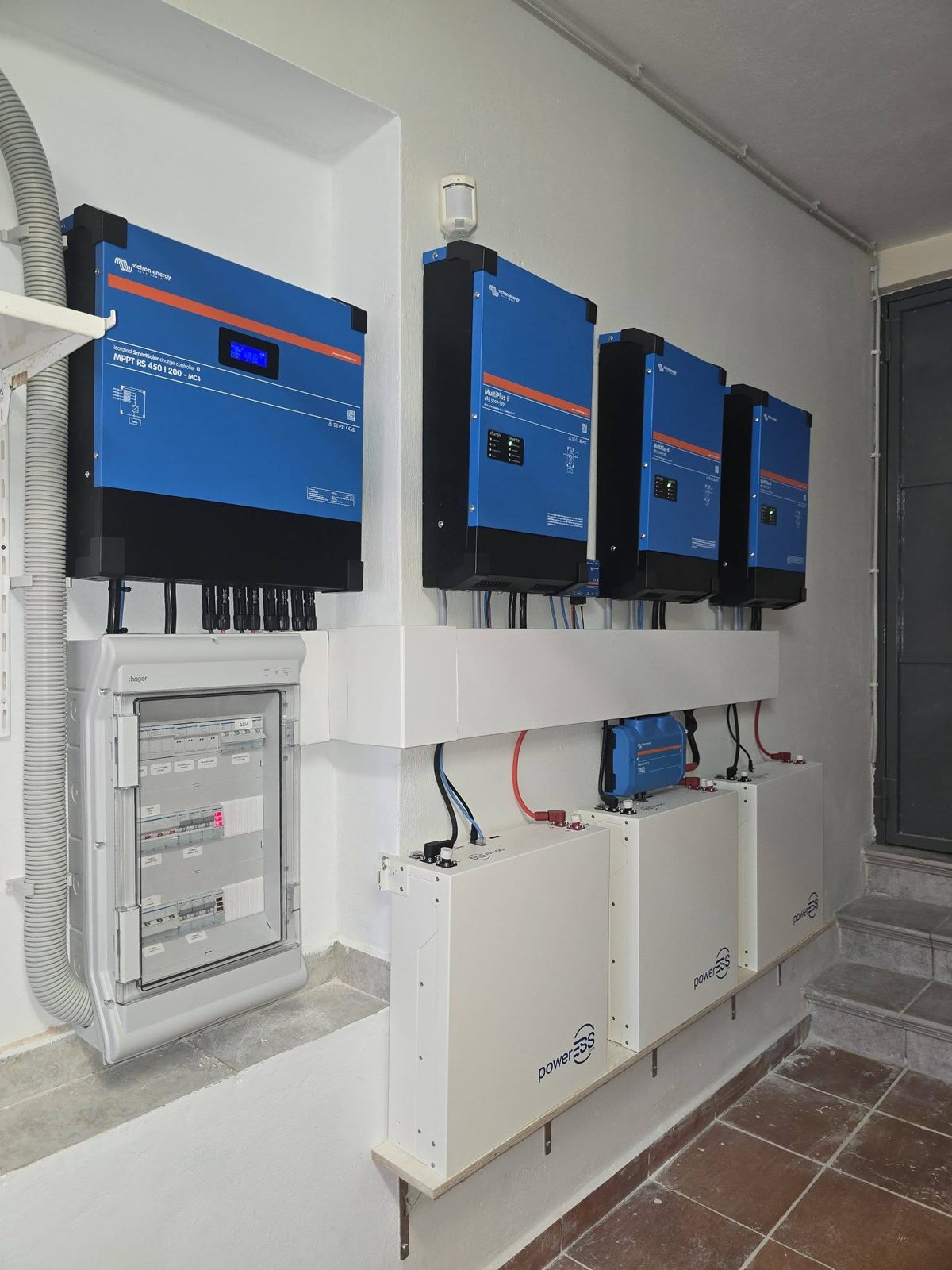 Victron MultiPlus-II και μπαταρίες λιθίου EcoSun 5,12 kWh