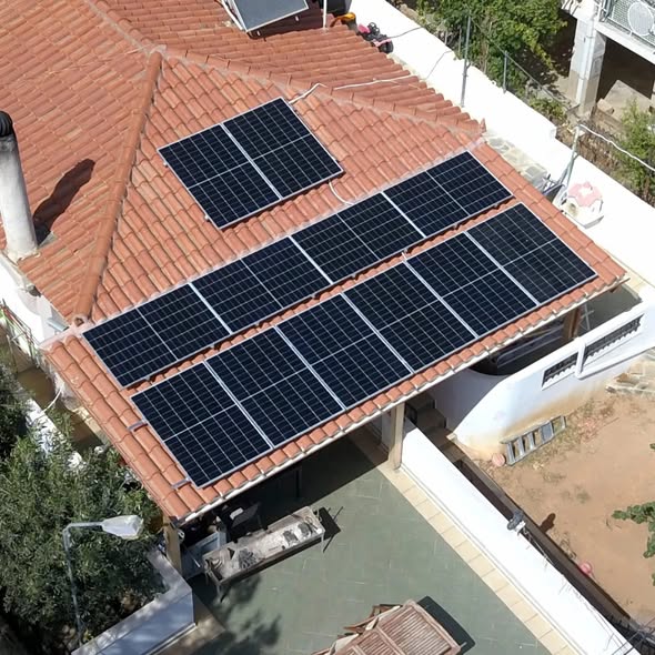 Net Billing Καλύβια Θορικού - φωτοβολταϊκό 4,98 kW σε κεραμοσκεπή
