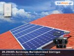 29.25kwh αυτόνομο φωτοβολταικό σύστημα με μπαταρίες λιθίου 5.12kwh αποθήκευση