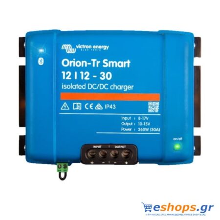 Victron Orion-Tr Smart 12/12-30A Isolated DC-DC Charger (360W) Μετατροπείς DC-DC (Orion) φωτοβολταϊκα αυτόνομα eshops.gr